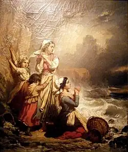 Delacroix - Ramasseuses de coquillages surprises par la marée