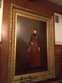 Mabel Tainter Portrait in the front lobby of the center.